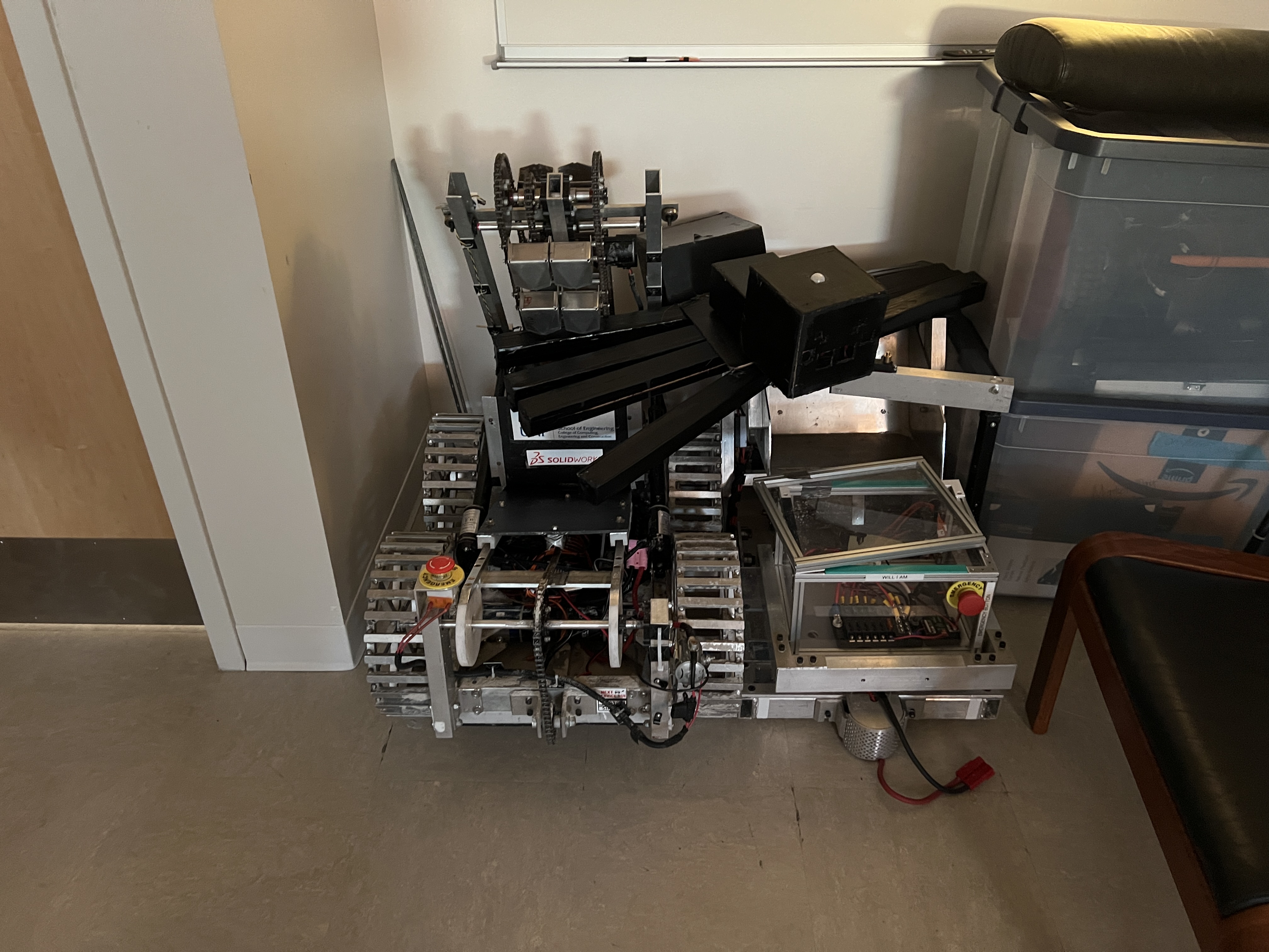 2024 Nathan Nye at UNF Osprey Robotics Beach Day 5-25-24 with 2 UNF Robots