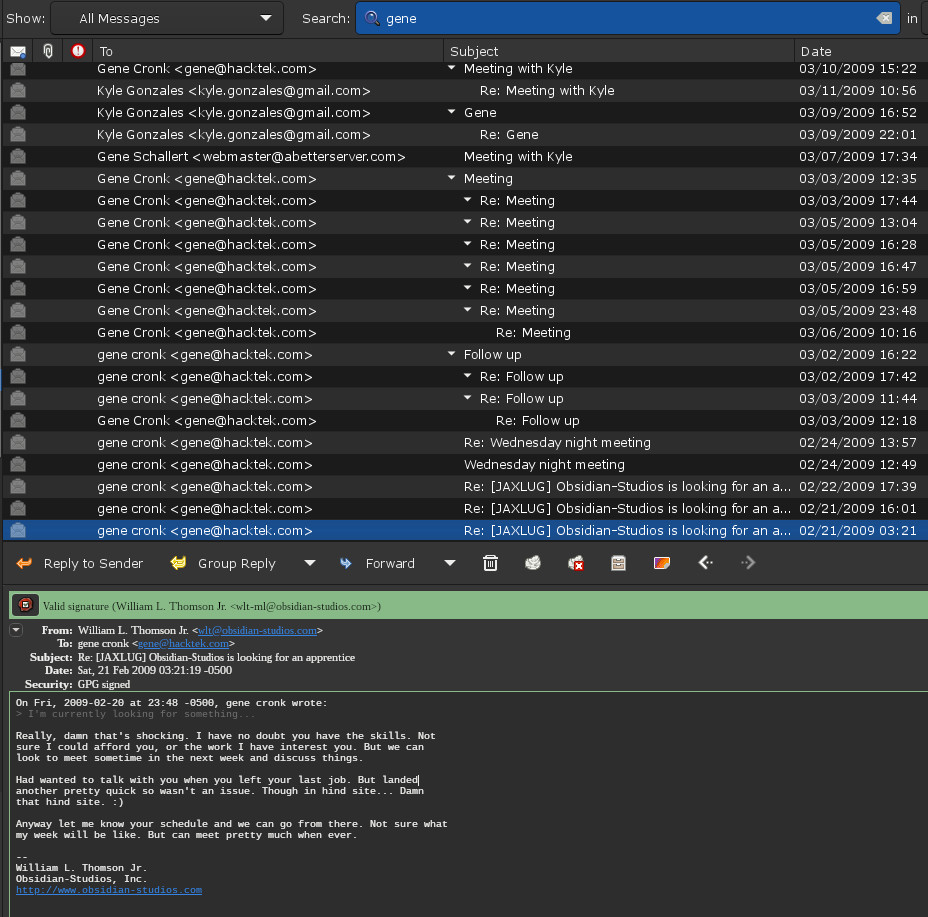 2009 William Thomson helping Gene with Employment Emails