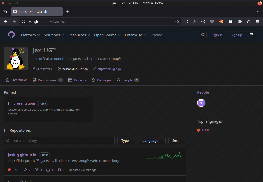February 13th, 2026 https://github.com/JaxLUG/