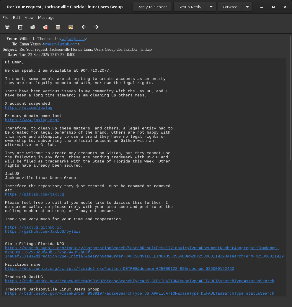 2025-09-23 Gitlab First Contact Email