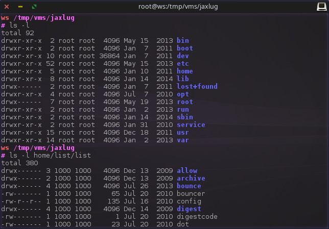 Screenshot of JaxLUG.org domain history