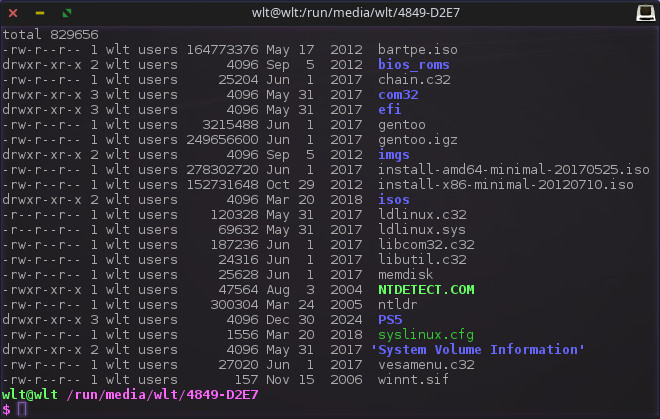 Syslinux USB drive