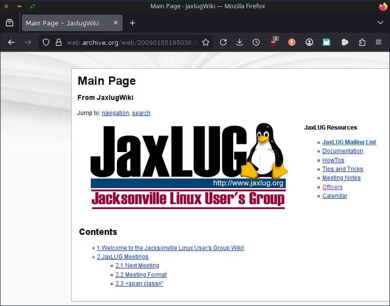 Archive.org January 5th, 2009 http://www.jaxlug.org/